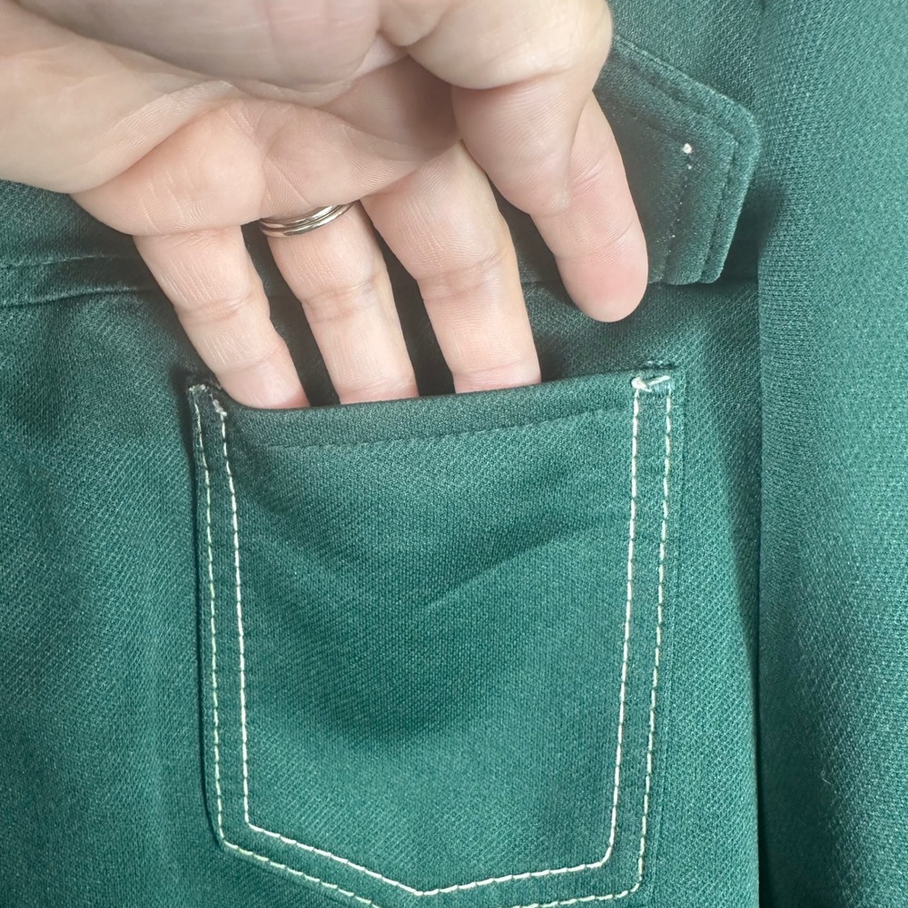 Time Out by Farah Vintage Green Utility Workwear Button Up Shirt Men's Large‎ - Picture 3 of 9